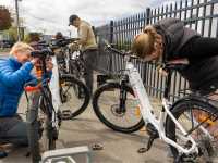 All of our guides receive focused training every season, on our current fleet of bikes and loading procedures for our bespoke trailers |  Izzi Barton